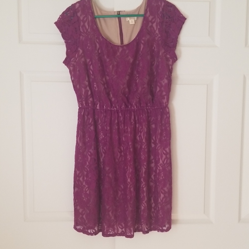 Purple lace dress